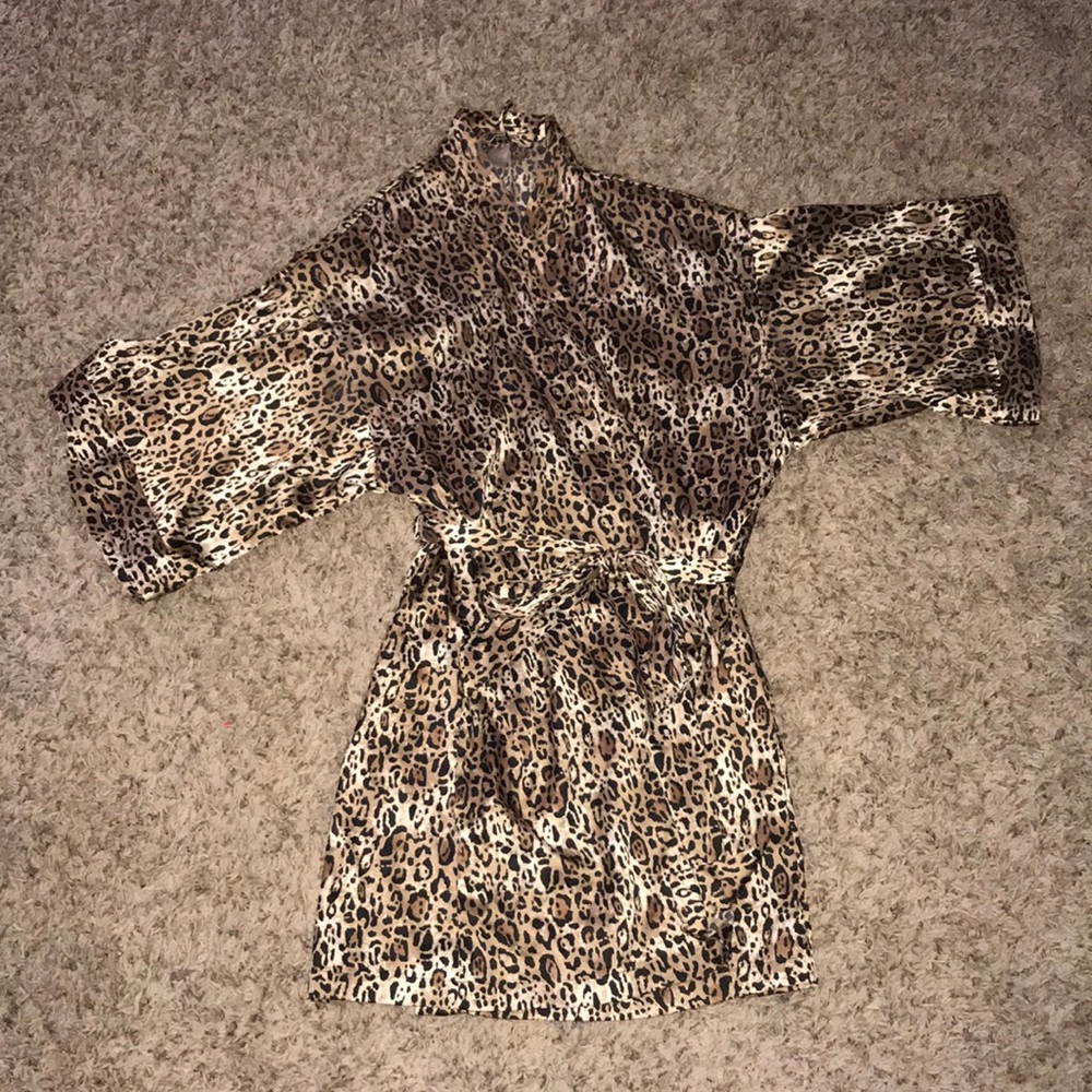 Victoria’s Secret cheetah silk robe